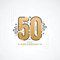 Ilustração de design de modelo vetorial celebração de aniversário de 50 anos vetor