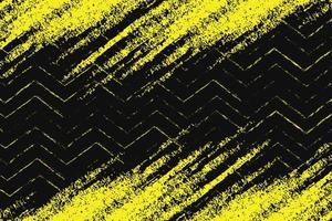 fundo de textura grunge amarelo e preto abstrato com estilo em zigue-zague vetor