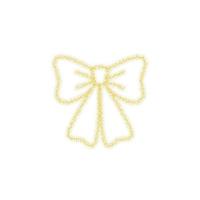 decoração de arco dourado de natal de glitter dourado brilhando em fundo branco transparente. arco de brilho vetorial brilhante para modelo de design de natal ou ano novo vetor
