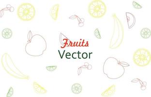 rabiscar frutas. frutas tropicais naturais, rabiscos laranja cítrica e vitamina limão vetor