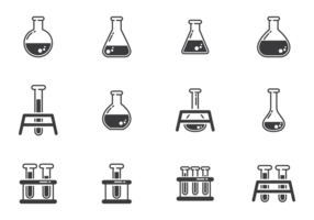 vetor de ícones erlenmeyer