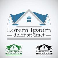 conjunto de cores do modelo de design de logotipo de vetor imobiliário.