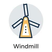 conceitos modernos de moinho de vento vetor