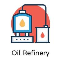 refinaria de petróleo na moda vetor