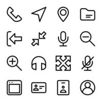 pacote de ícones vetoriais ux e interface do usuário vetor