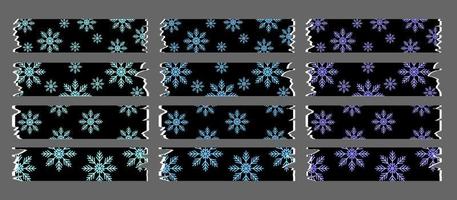 planner adesivos flocos de neve vetor