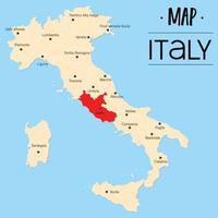 mapear a itália um bom pôster vetor