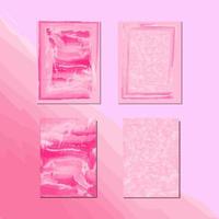 conjunto de molduras rosa e violeta. coleção de modelo de fundo de cartão. vetor