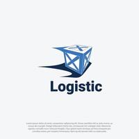 logotipo de entrega rápida de caixa para vetor de design de logotipo de negócios de logotipo logístico
