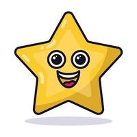 emoji estrela feliz vetor