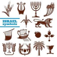 cultura de israel, história, símbolos de religião do judaísmo vetor