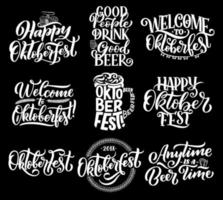 letras vetoriais do festival de cerveja alemã oktoberfest vetor