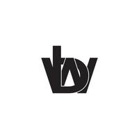 letra wb vetor de logotipo geométrico plano 3d
