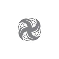 vetor de logotipo de design geométrico simples de movimento de ar de redemoinho