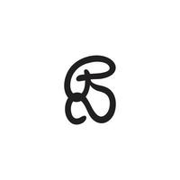letra r design de corda linha curva design logotipo vetor