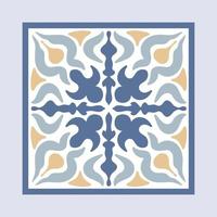 mosaico marroquino sem costura de vetor com retalhos coloridos. azulejo azul vintage de portugal, talavera mexicana, ornamento de majólica italiana, motivo de arabesco ou mosaico de cerâmica espanhola