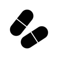 ilustração de ícone de pílulas de comprimidos. estilo de ícone de glifo. ícone relacionado aos cuidados de saúde e médicos. design vetorial simples editável vetor