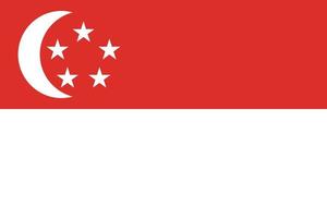 desenho da bandeira de singapura vetor