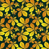 padrão sem emenda com folhas de castanheiro. design para têxteis, tecidos, tapeçarias vetor