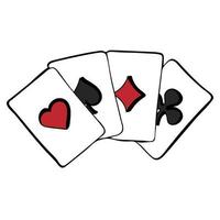 cartas de jogar casino vetor