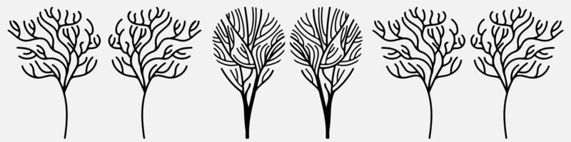 árvore nua silhueta arte vetor design planta forma nua para sites, impressão e outros.