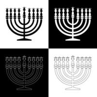 vetor de desenho de velas de hanukkah para sites, impressão e outros