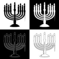 vetor de desenho de velas de hanukkah para sites, impressão e outros