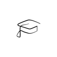 design de ícone de estilo de linha de pós-graduação vetor
