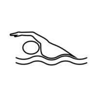 logotipo do esporte de natação vetor