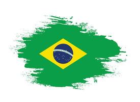 vetor de bandeira do Brasil em forma de pincelada de tinta