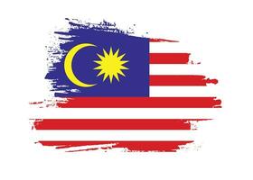 vetor pincelada bandeira da malásia