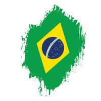 vetor de bandeira de textura grunge gráfico profissional do brasil