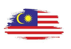 novo vetor de bandeira grunge malásia angustiado