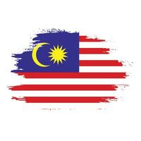 vetor de bandeira da malásia pincelada de tinta de tinta
