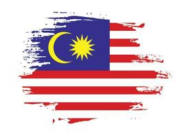 vetor de bandeira da malásia pincelada de tinta
