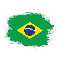 pincelada vetor desenhado à mão bandeira do brasil