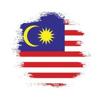 vetor de bandeira da malásia de traçado de pincel gratuitamente