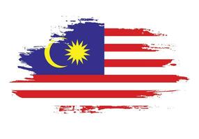 vetor de bandeira grunge profissional da malásia
