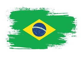 fundo de bandeira do brasil textura grunge vetor