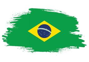 vetor de bandeira do brasil livre de pinceladas