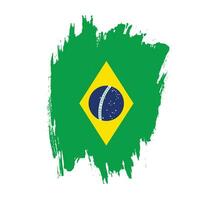 pintar vetor de bandeira do brasil pincelada grunge