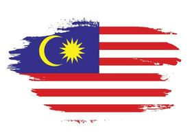 splatter pincelada vetor de bandeira da malásia