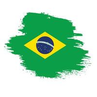 pincelada de tinta vetor de bandeira do brasil