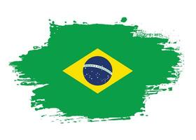 vetor de bandeira do Brasil de traçado de pincel isolado