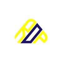 rop letter logo design criativo com gráfico vetorial, rop logo simples e moderno. vetor