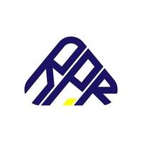 design criativo do logotipo da carta rpr com gráfico vetorial, logotipo simples e moderno rpr. vetor