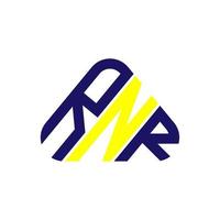 design criativo do logotipo da carta rnr com gráfico vetorial, logotipo simples e moderno rnr. vetor