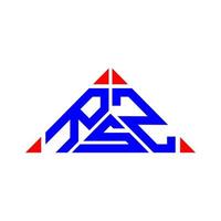 design criativo do logotipo da carta rsz com gráfico vetorial, logotipo simples e moderno rsz. vetor