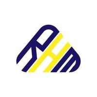 design criativo do logotipo da letra rhm com gráfico vetorial, logotipo simples e moderno do rhm. vetor