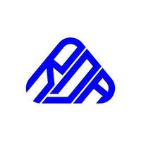 design criativo do logotipo da carta rda com gráfico vetorial, logotipo simples e moderno rda. vetor